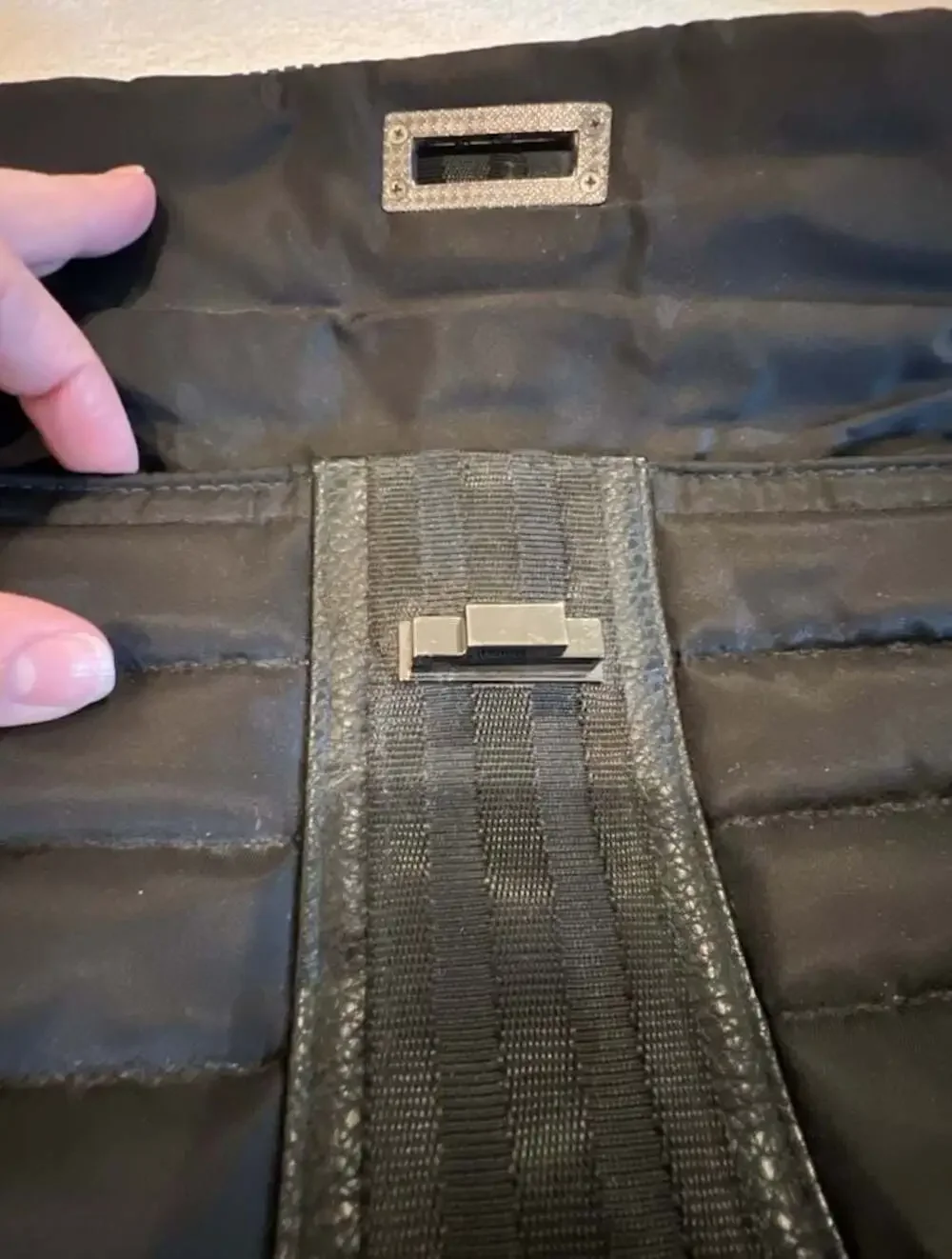 Think‎ Royln Black Quilted Nylon Backpack